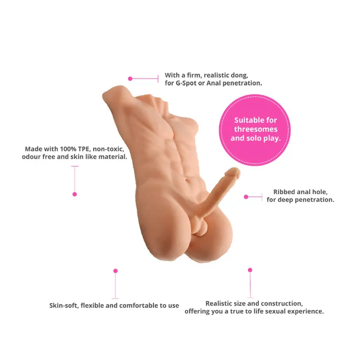 Neojoy RF509 Clearance item Neojoy Male Torso Masturbator Flesh 108 KG Male Sex Toys