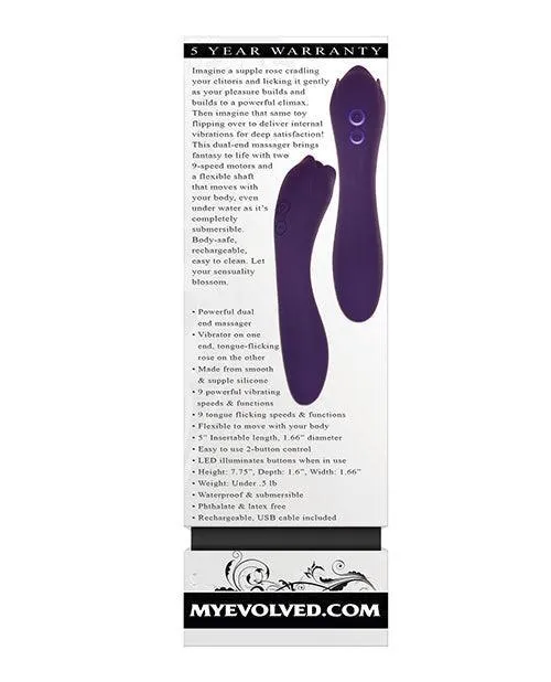 Evolved Novelties INC Evolved Thorny Rose Dual End Massager Purple Vibrators Evolved Novelties INC Evolved Thorny Rose Dual End Massager Purple Vibrators