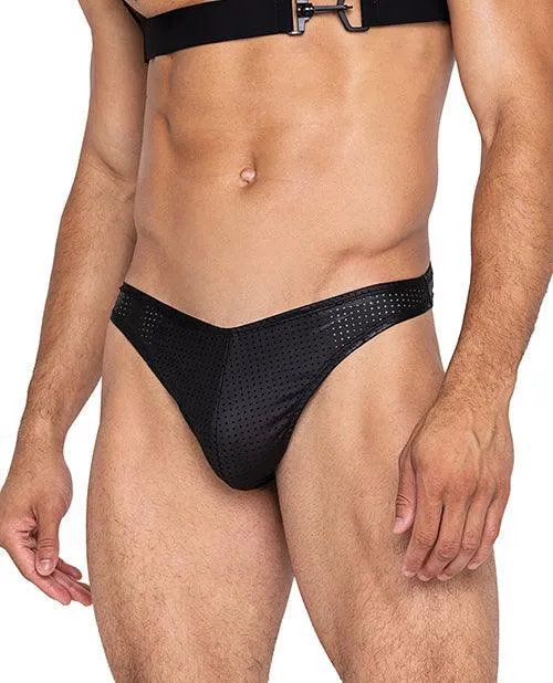 Roma Costume INC Anal Master Thong Wcontoured Pouch Black