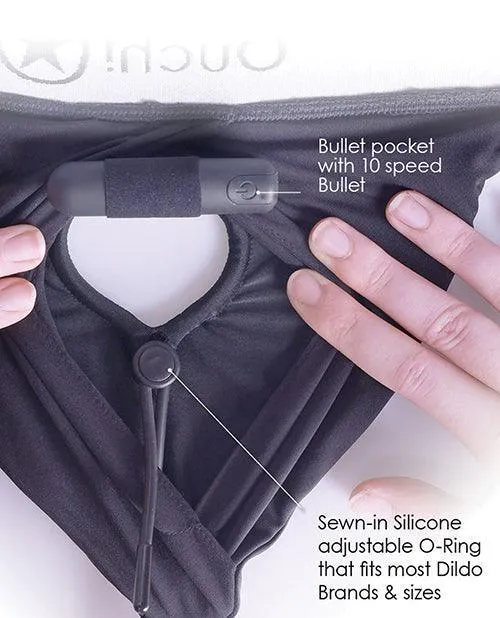 Shots America LLC Shots Ouch Vibrating Strap On Boxer Black Anal