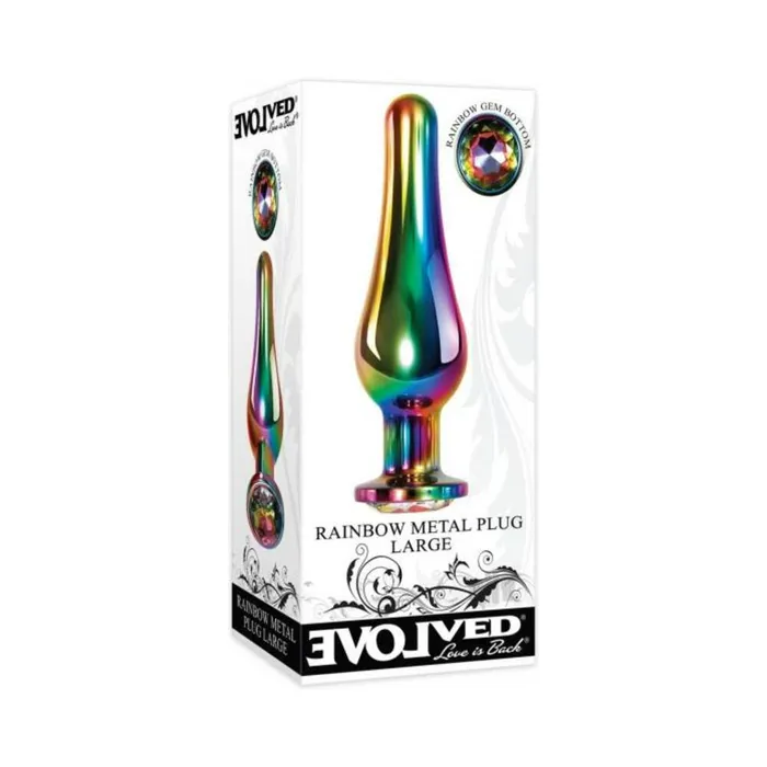Anal Evolved Evolved Rainbow Metal Plug Large