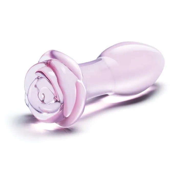 Glas 5 Rosebud Glass Butt Plug Electric EEL Inc Anal