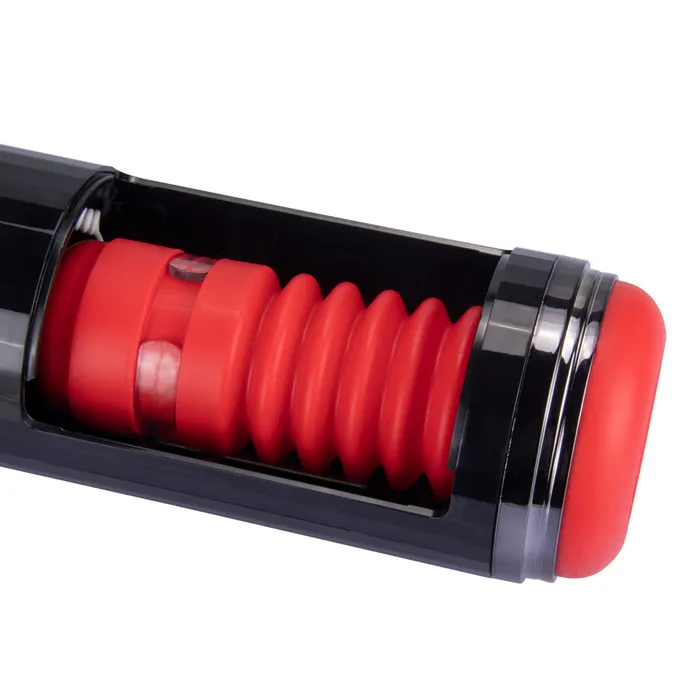 Earlypeach Male Sex Toys 7 Thrusting Vibrating Modes Flame Rose Masturbator