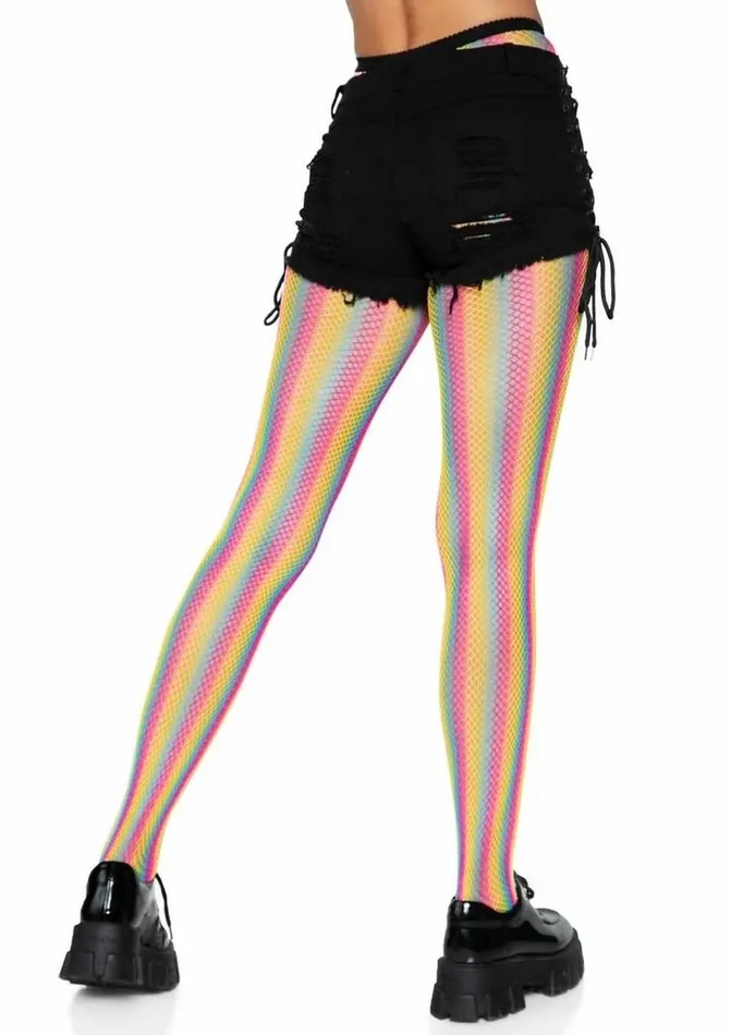 Leg Avenue Neon Rainbow Striped Fishnet Pantyhose Leg Avenue Female Sex Toys Leg Avenue Neon Rainbow Striped Fishnet Pantyhose Leg Avenue Female Sex Toys