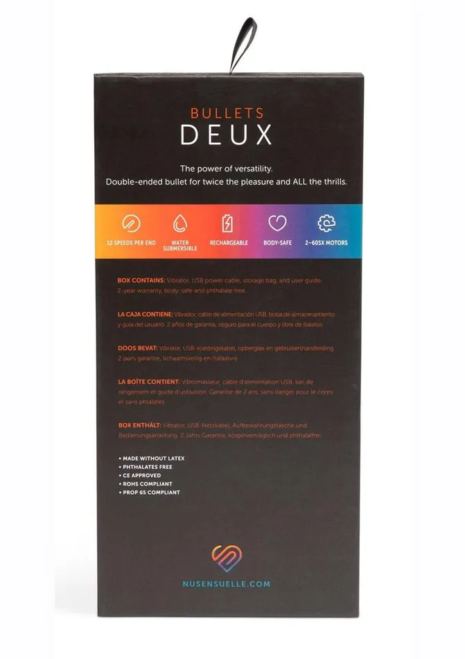 Nu Sensuelle Deux Silicone Rechargeable Bullet Nu Sensuelle Female Sex Toys Nu Sensuelle Deux Silicone Rechargeable Bullet Nu Sensuelle Female Sex Toys
