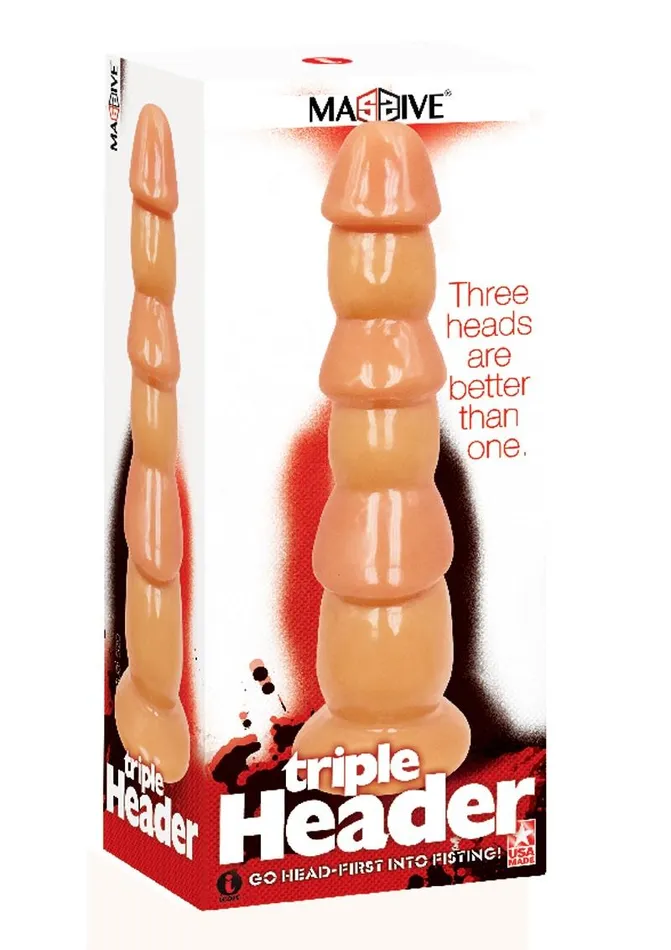 MASSIVE Triple Header 3 Dick Head Dildo Dildos